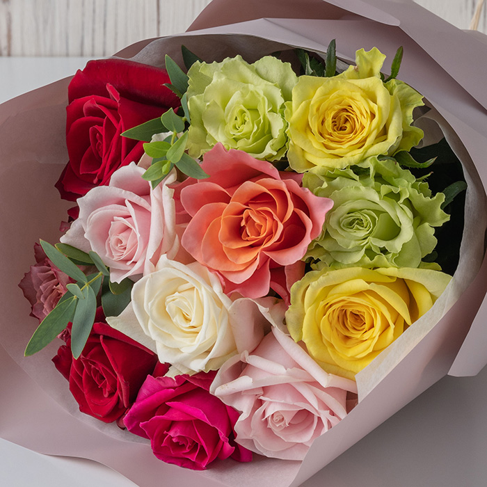 ホシファーム 届いた姿でそのまま飾れるスタンディング薔薇ブーケ