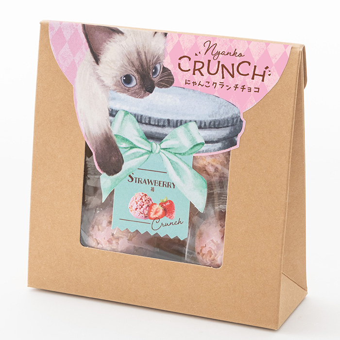 ꫛꫀꪝ✧食べたくなっちゃう王冠のミルク＆いちごチョコレート猫ちゃん'sヘアゴム♥️ ベビーミャオ にゃんこクランチチョコ 苺 | mikke