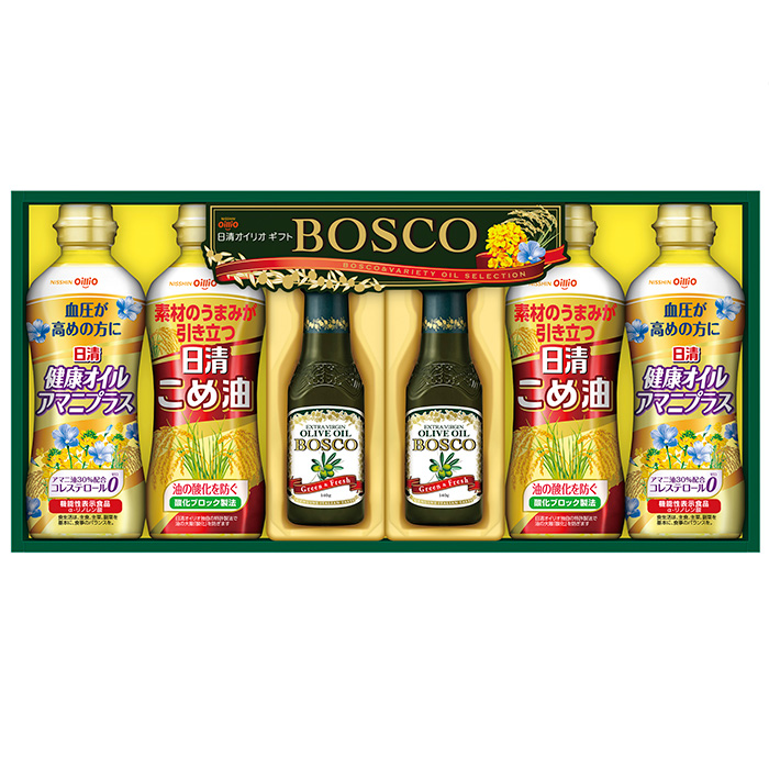 日清アマニ油 145g・BOSCOエキストラバージンオリーブオイル145g